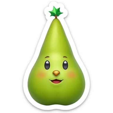 Birne die Party macht ohne Alkoholglas sticker