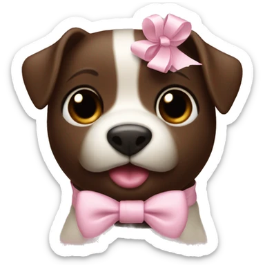 Espresso Martin with a light pink bow sticker