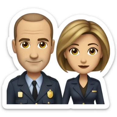 Detective Olivia benson and detective Elliot stabler season 10 sticker