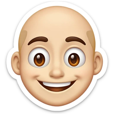 A very goofy face sticker