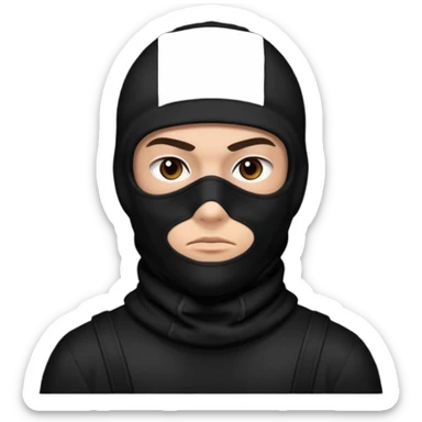 Peux tu me faire un gangster cagouler 🙏🏽  sticker