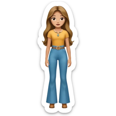 Retro 70s Girl sticker
