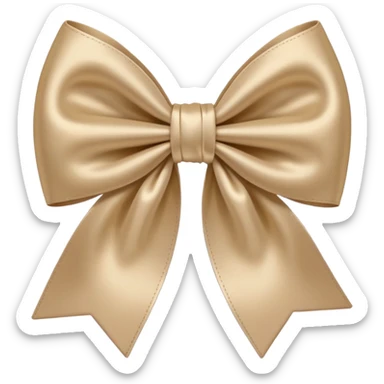 Beige bow sticker