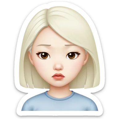 Fille asiatique qui boude sticker