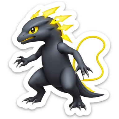 Elemental Dark-type-Electric-type natural Pokémon-Fakémon-creature sticker