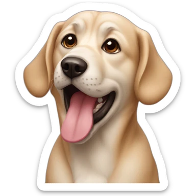 chien qui tire la langue sticker