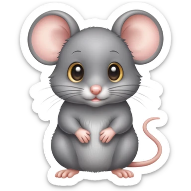 Cute little mouse with big eyes sticker