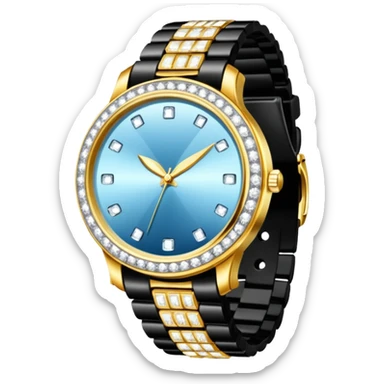 Crie um relógio de pulso cravejado de diamantes  sticker