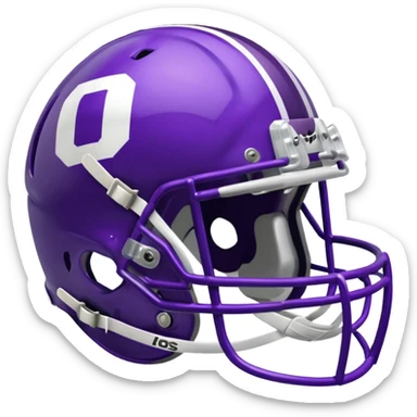 College football player helmet in perple color sticker