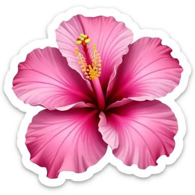 hibiscus flower pink sticker