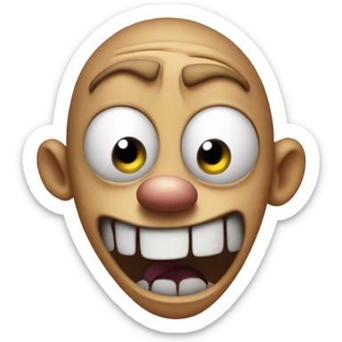 scared Courage the Cowardly Dog sticker