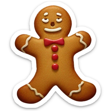 Gingerbread Man cookie sticker