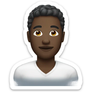 black Man wearing skin care mask on face sticker
