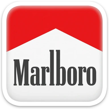 make me a sticker of the iconic marlboro red soft cigarette pack sticker