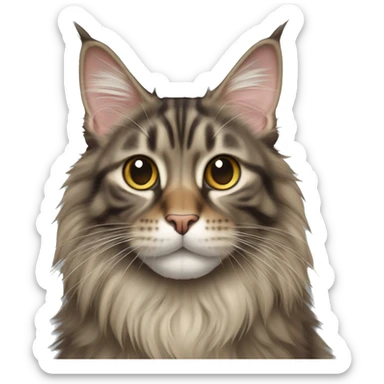 Maine coon cat tabby sticker