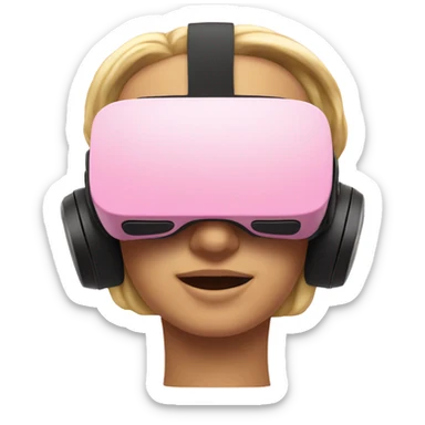 pink vr headset sticker
