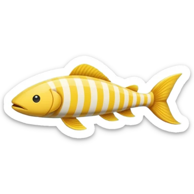 Yellow  çizgili uzun balık sticker