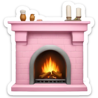 Winter Pink FirePlace sticker