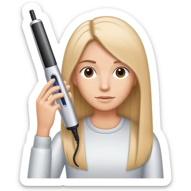 Planchandome el pelo sticker