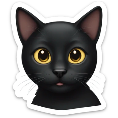 Black cat sticker