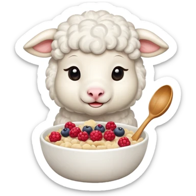 Lamb with oatmeal and berries sticker