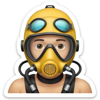 Underwater man sticker