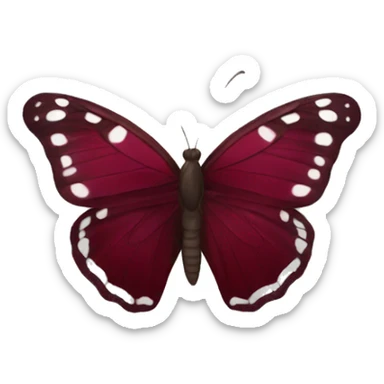 Burgundy butterfly sticker