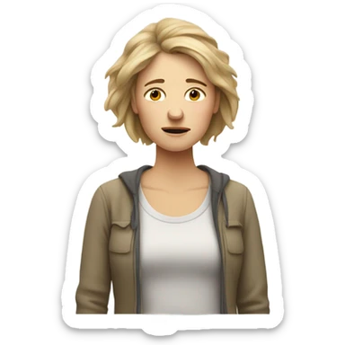 exhausted white mom sticker