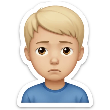 Ashamed emoji boy sticker
