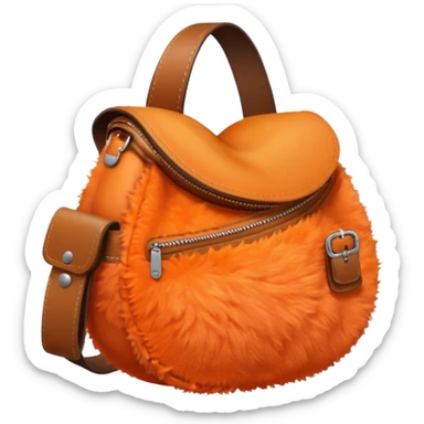 peach + bum bag sticker