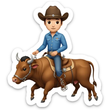 Bull rider sticker
