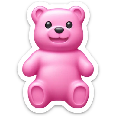 aesthetic gummy bear pastel pink sticker