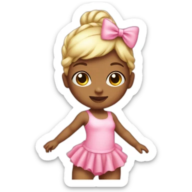 pink dance baby sticker