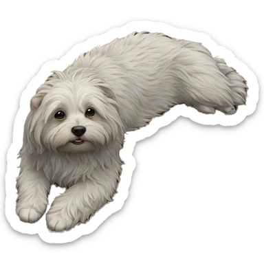 dog on wooden floor sticker