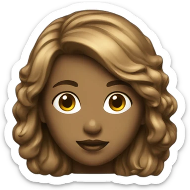 fille bronze sticker