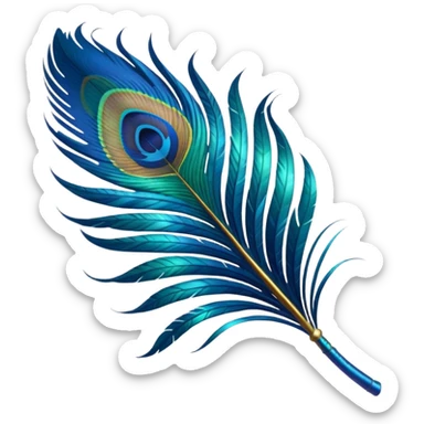 peacock feather sticker