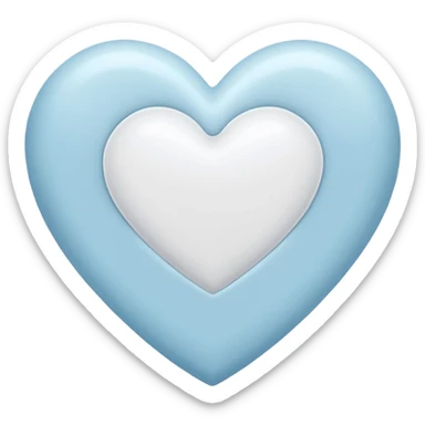 Beyaz kalp sticker