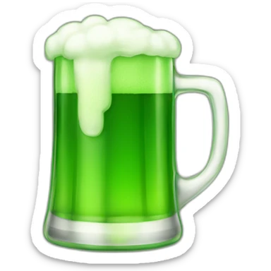 Green beer sticker