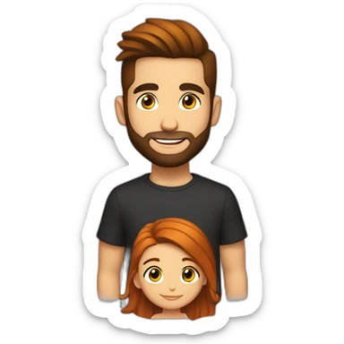 Kendji Girac avec une fille rousse  sticker
