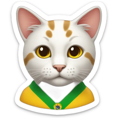a cat form Brazil sticker