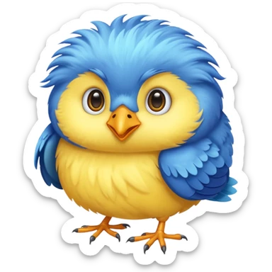A cute bird used as an app icon sticker