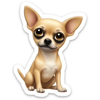 Tan chihuahua with black nose and eyes sticker