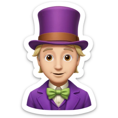 Wonka violet sticker