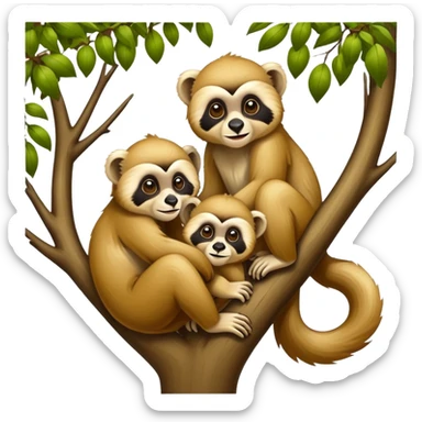 lar gibbon family sticker
