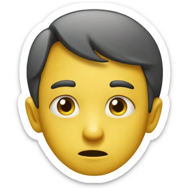 Concerned emoji yellow pensive sticker