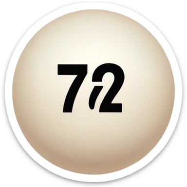 lottery ball with number 7 on it. sticker