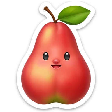 pear with red blush  sticker