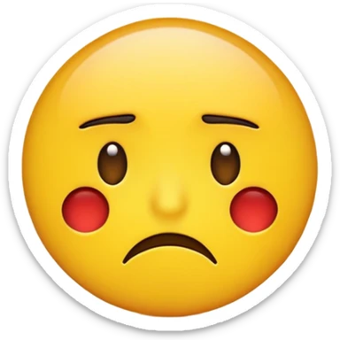 A yellow emoji circle raising its eyebrow looking confused  sticker
