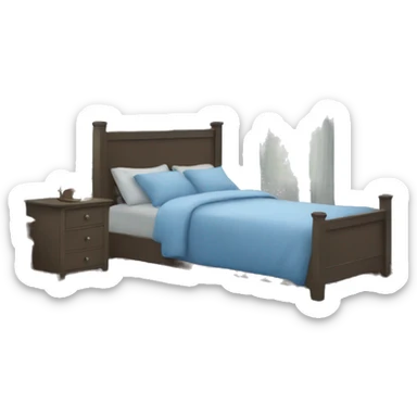 blue bedroom sticker