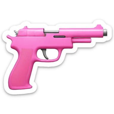 pink gun sticker